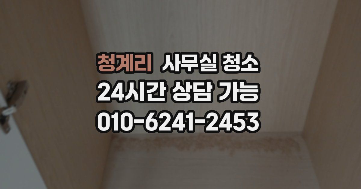 청계리 사무실 청소