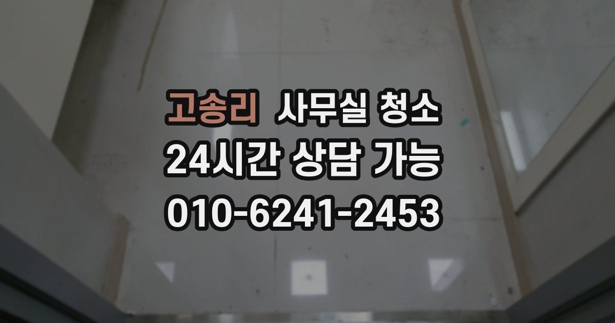 고송리 사무실 청소