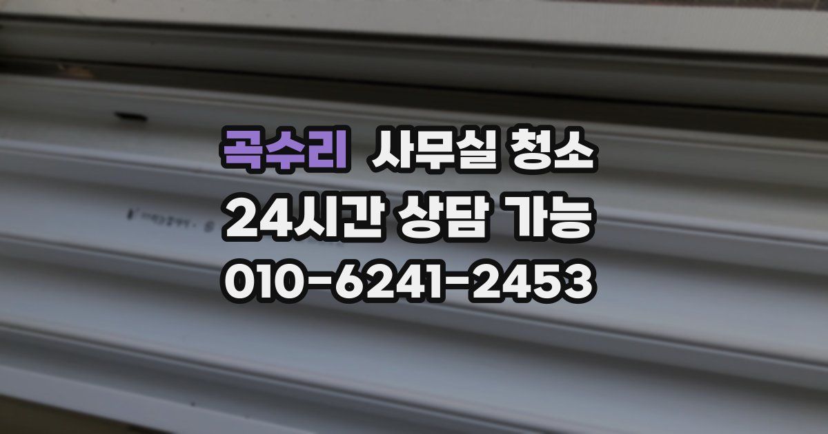 곡수리 사무실 청소