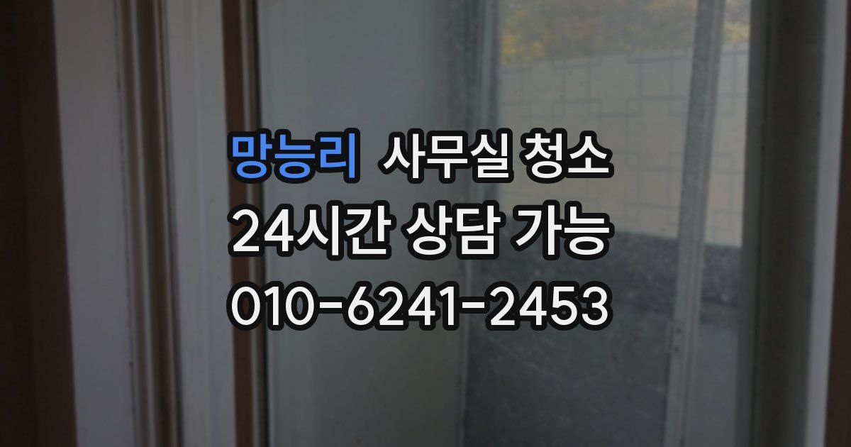 망능리 사무실 청소