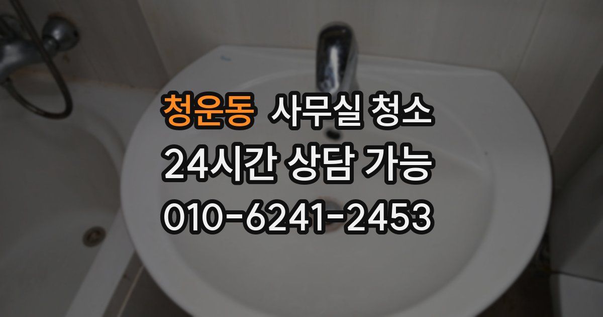 청운동 사무실 청소
