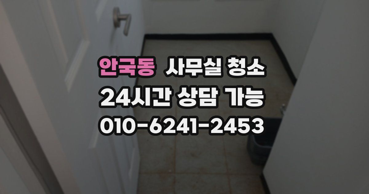 안국동 사무실 청소
