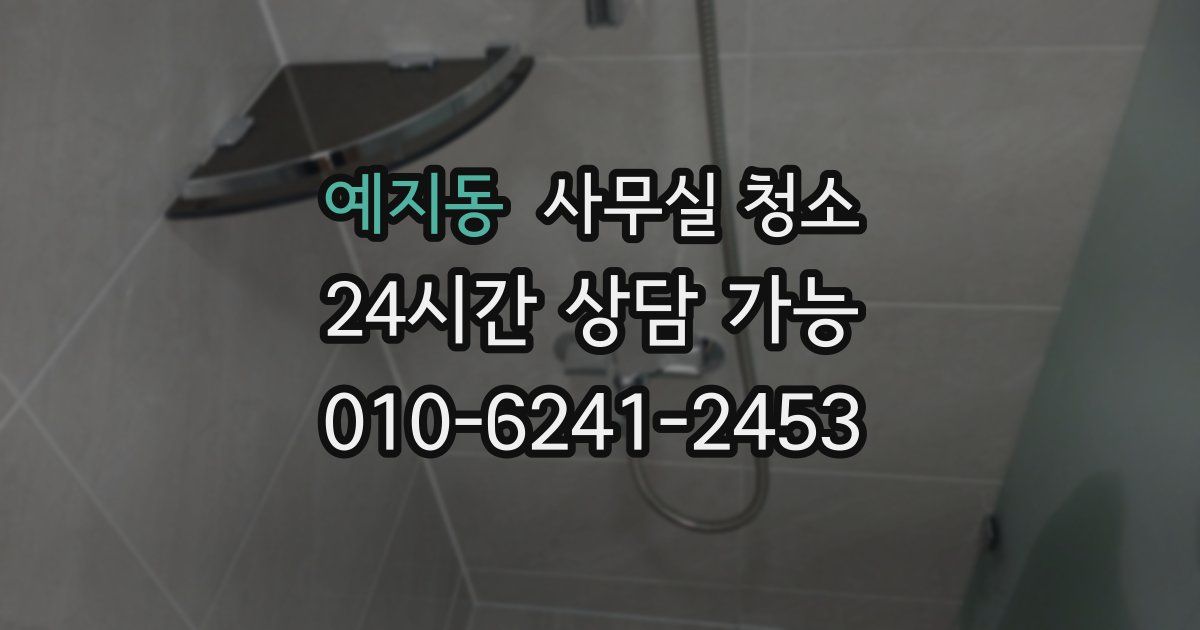 예지동 사무실 청소