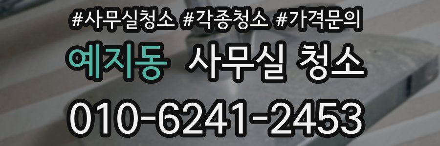 예지동 사무실 청소