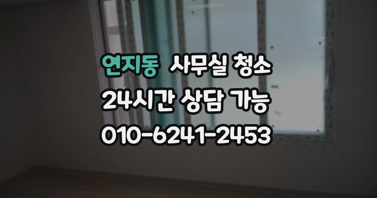 연지동 사무실 청소