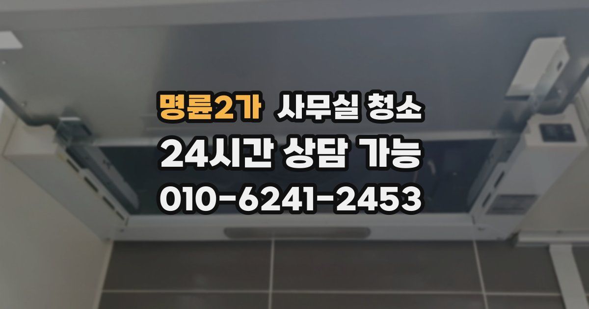 명륜2가 사무실 청소