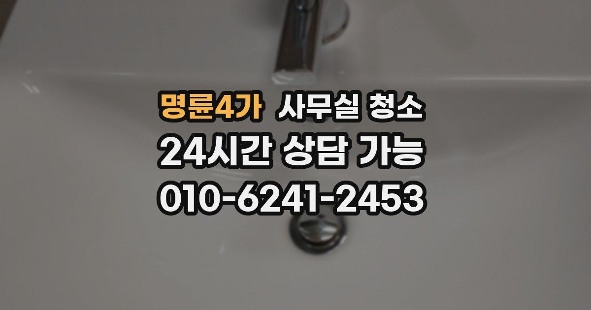 명륜4가 사무실 청소