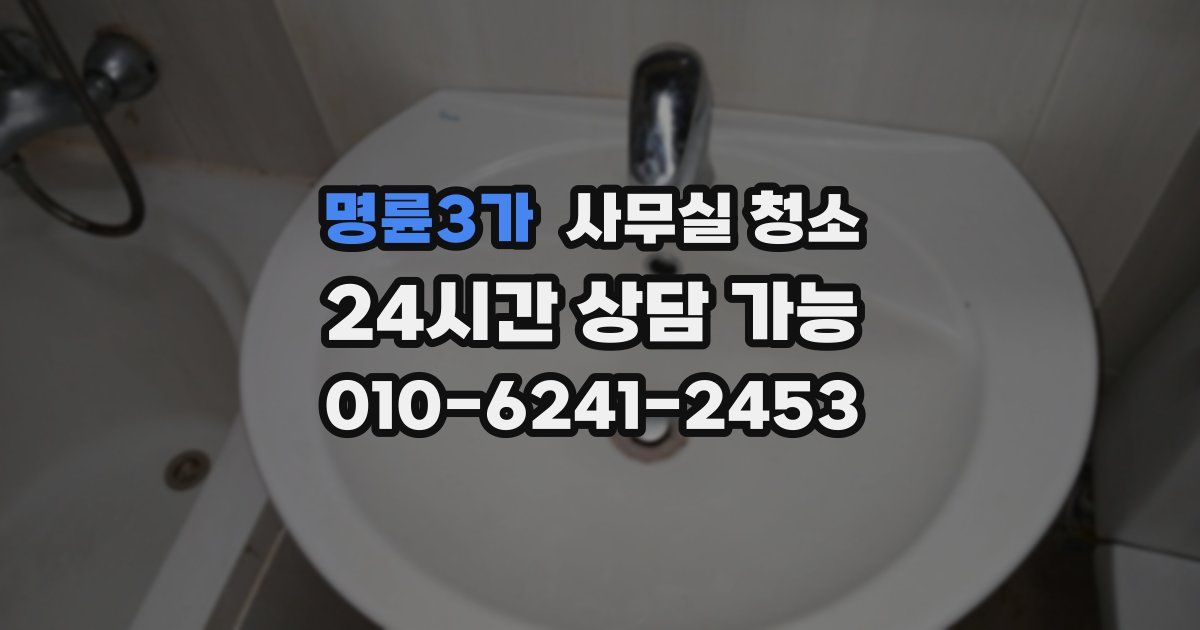명륜3가 사무실 청소