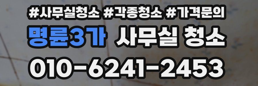 명륜3가 사무실 청소