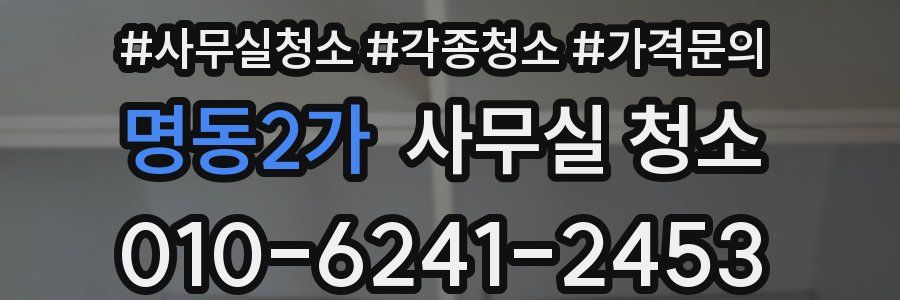 명동2가 사무실 청소