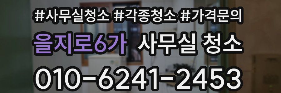 을지로6가 사무실 청소