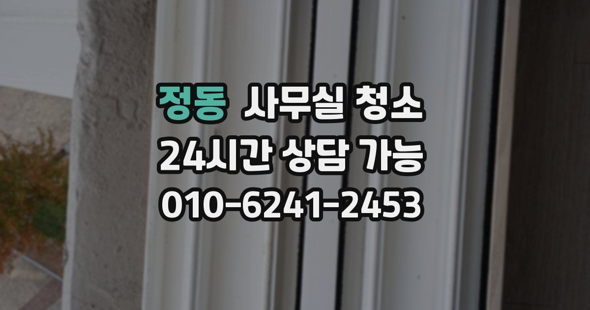정동 사무실 청소