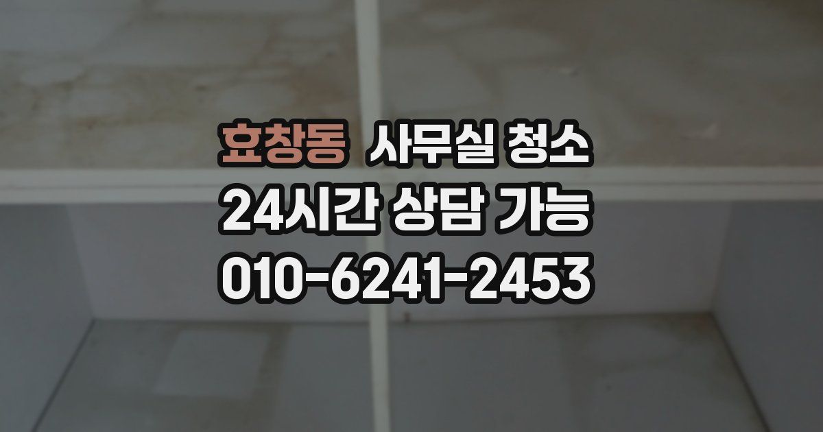 효창동 사무실 청소