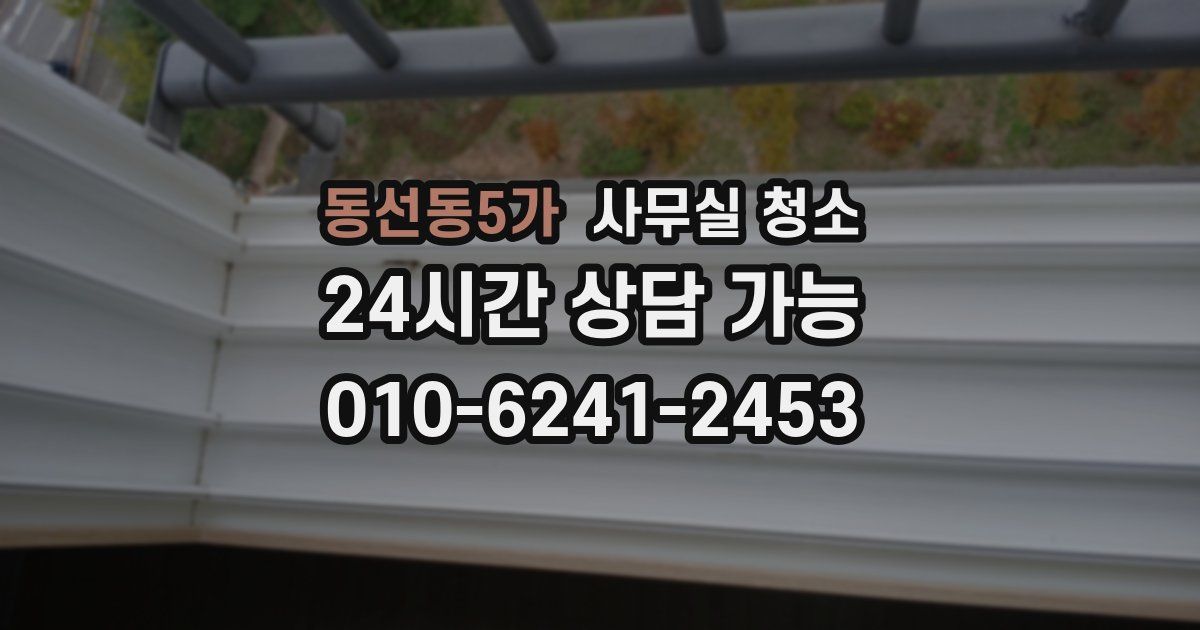 동선동5가 사무실 청소