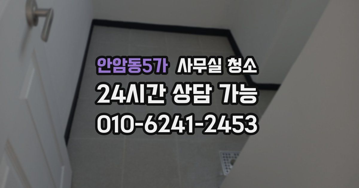 안암동5가 사무실 청소