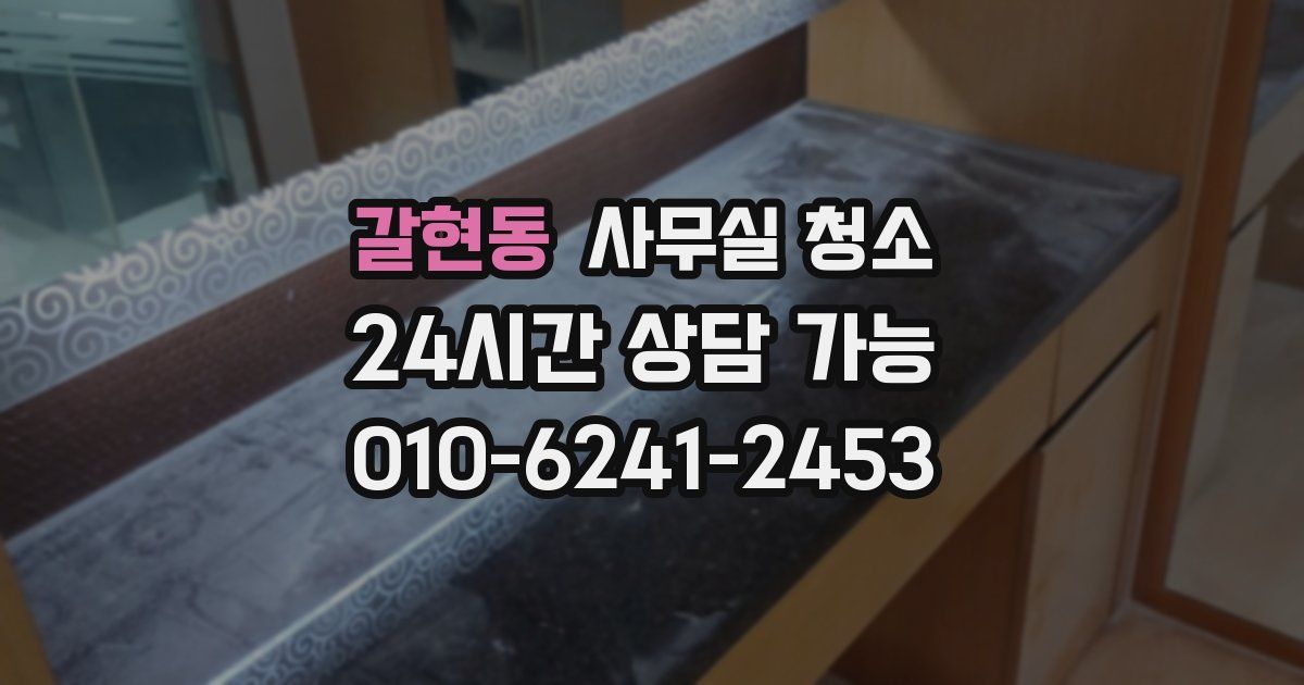 갈현동 사무실 청소