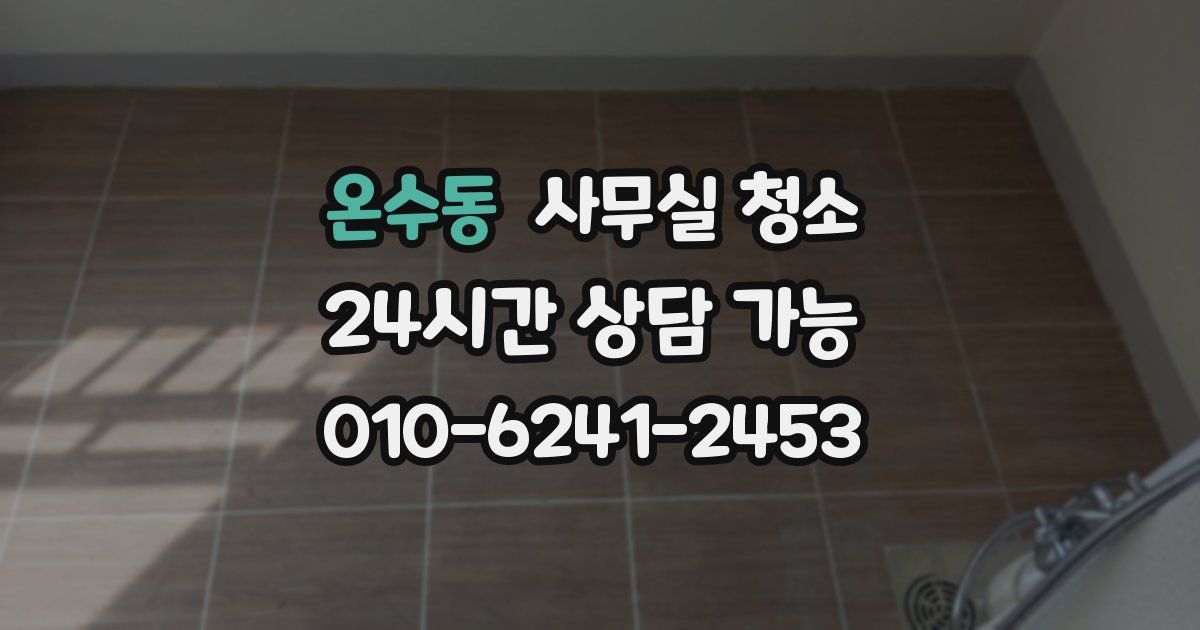온수동 사무실 청소