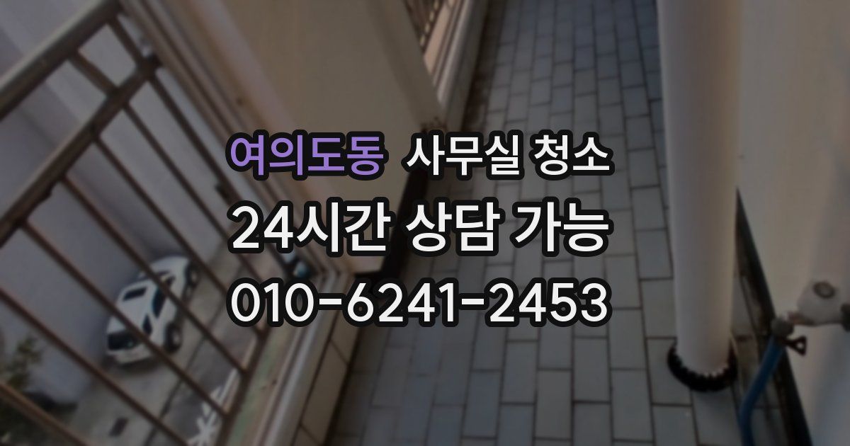 여의도동 사무실 청소