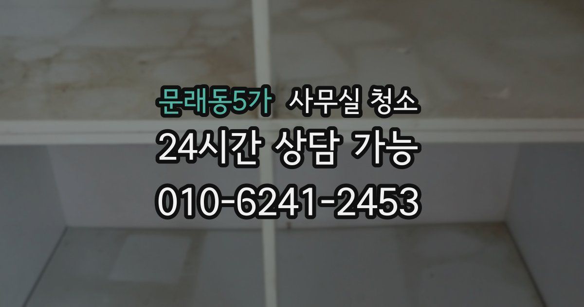 문래동5가 사무실 청소