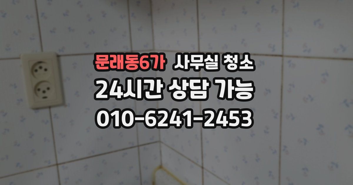 문래동6가 사무실 청소