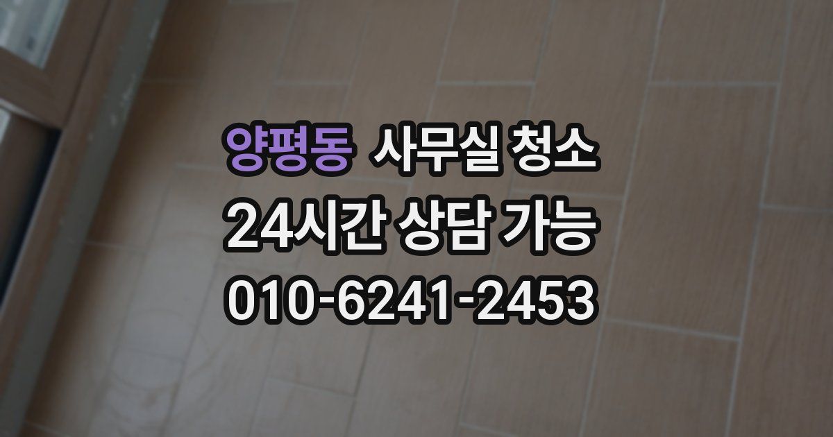 양평동 사무실 청소