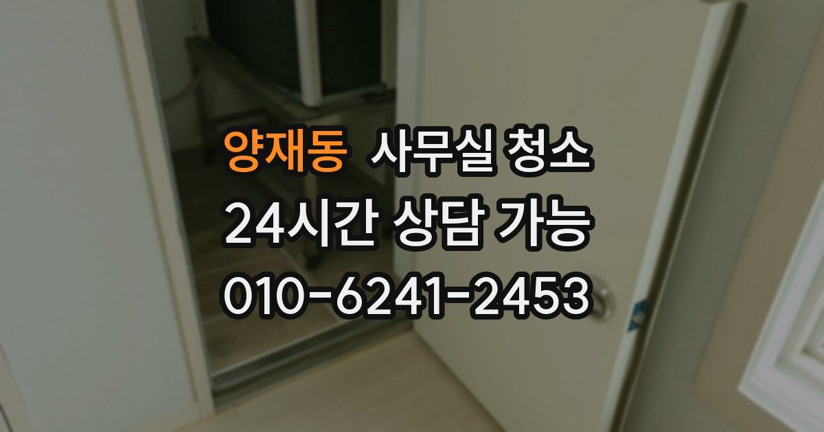 양재동 사무실 청소