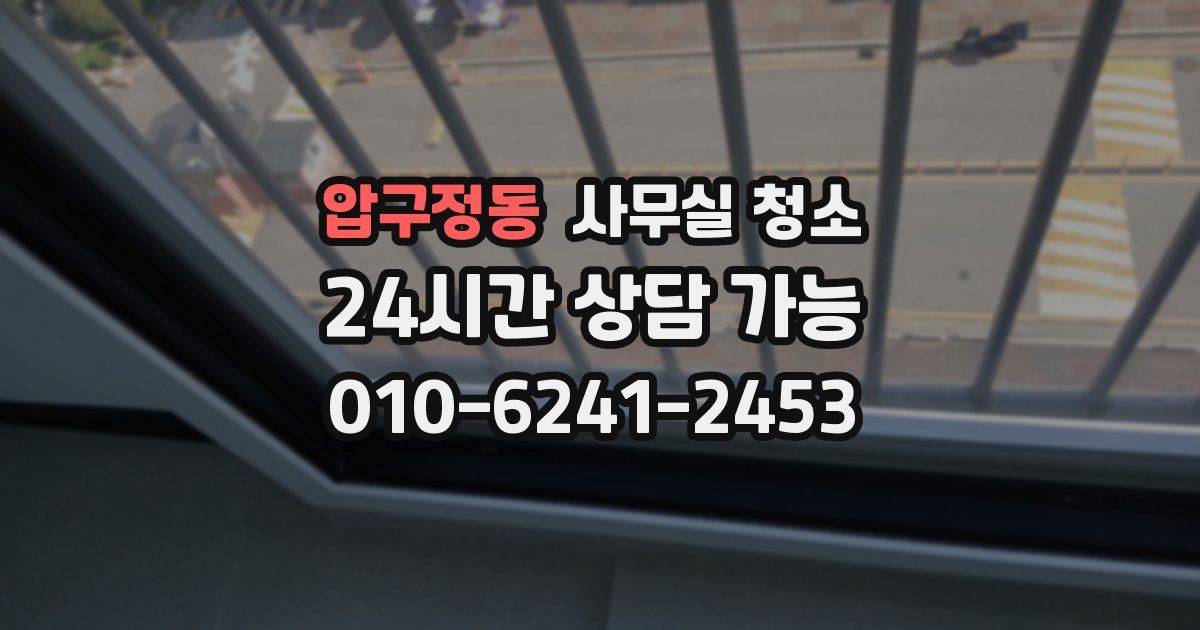 압구정동 사무실 청소