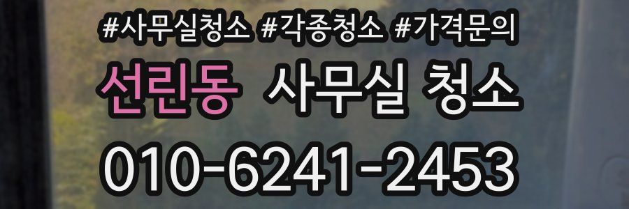 선린동 사무실 청소