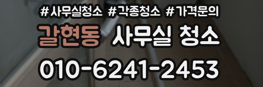 갈현동 사무실 청소