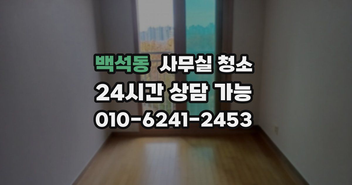 백석동 사무실 청소