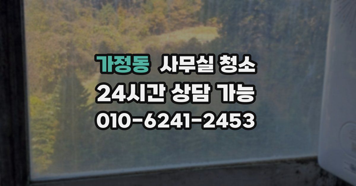 가정동 사무실 청소