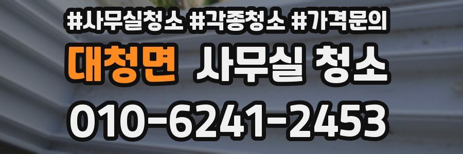 대청면 사무실 청소