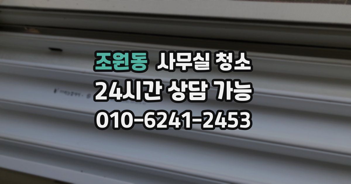 조원동 사무실 청소