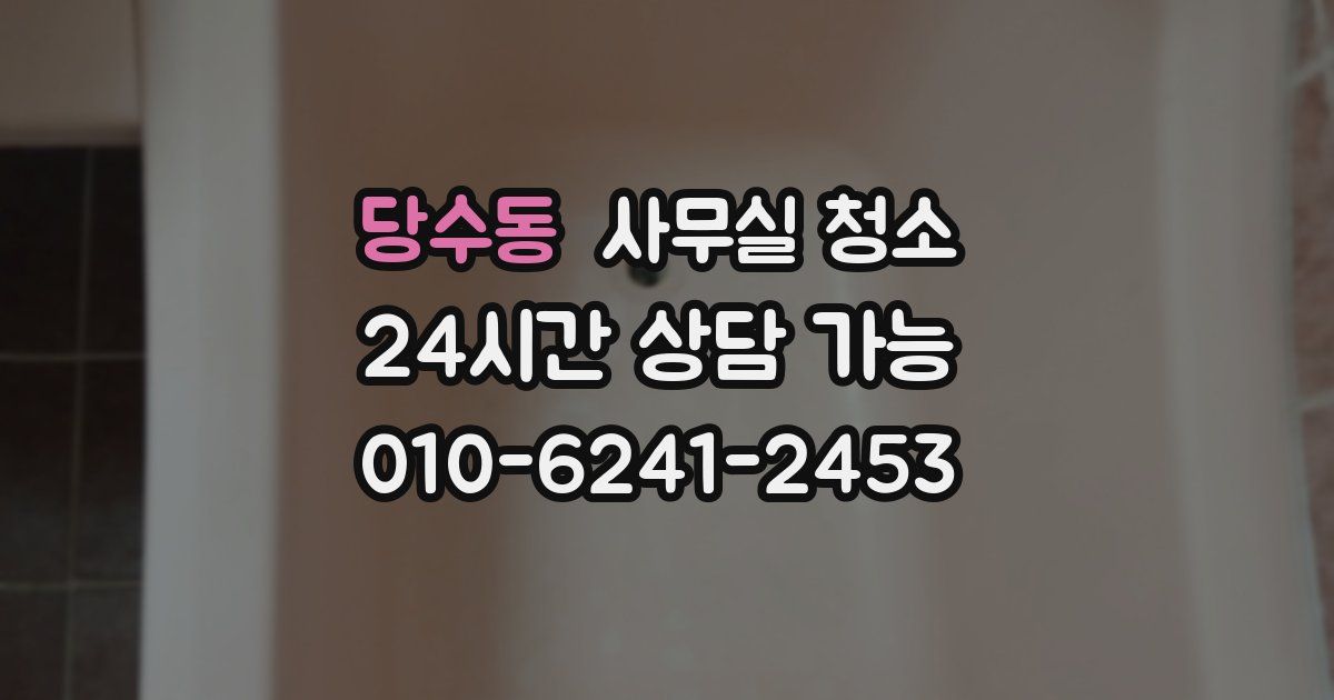 당수동 사무실 청소