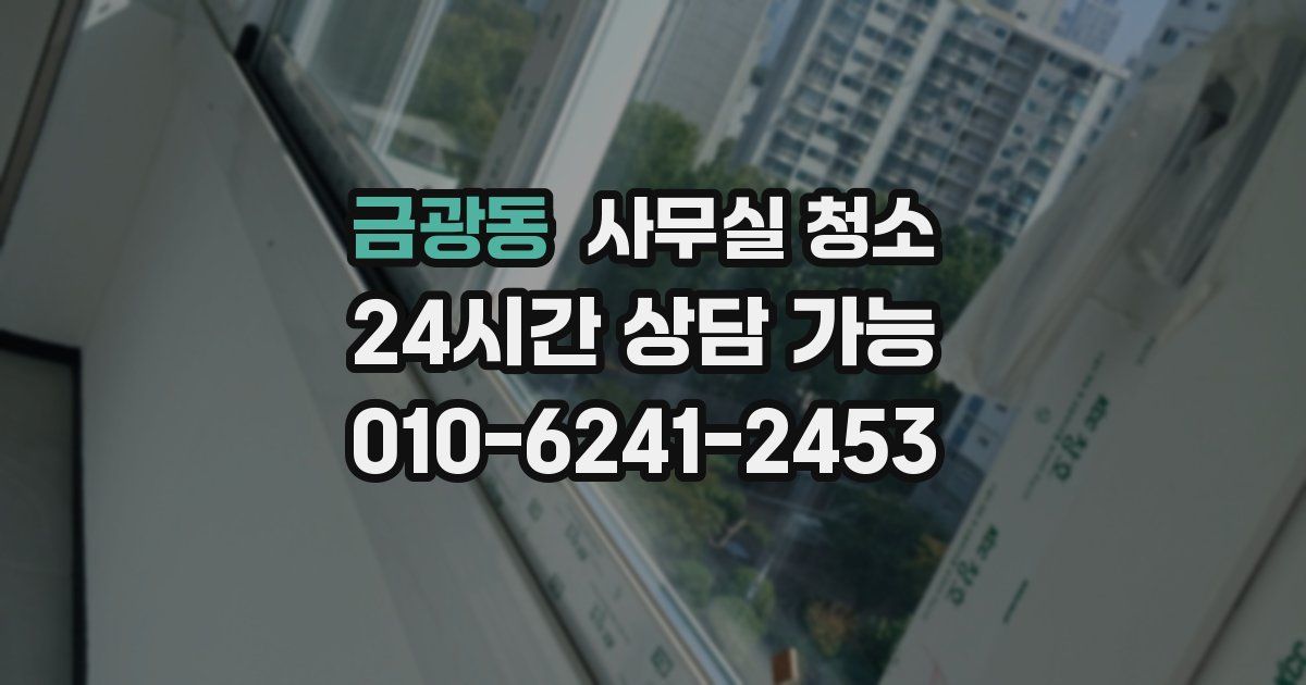 금광동 사무실 청소