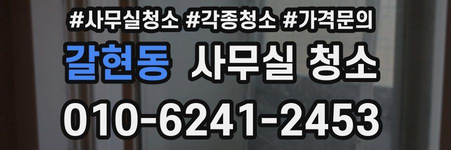갈현동 사무실 청소