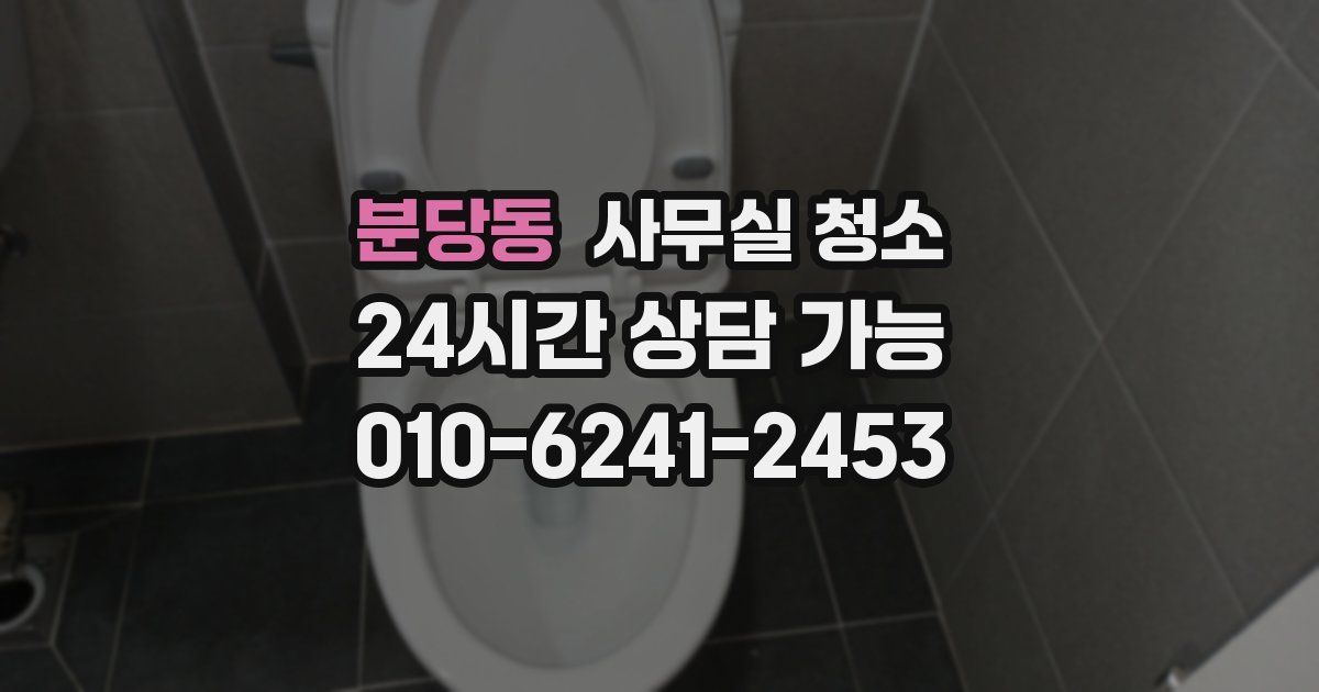 분당동 사무실 청소