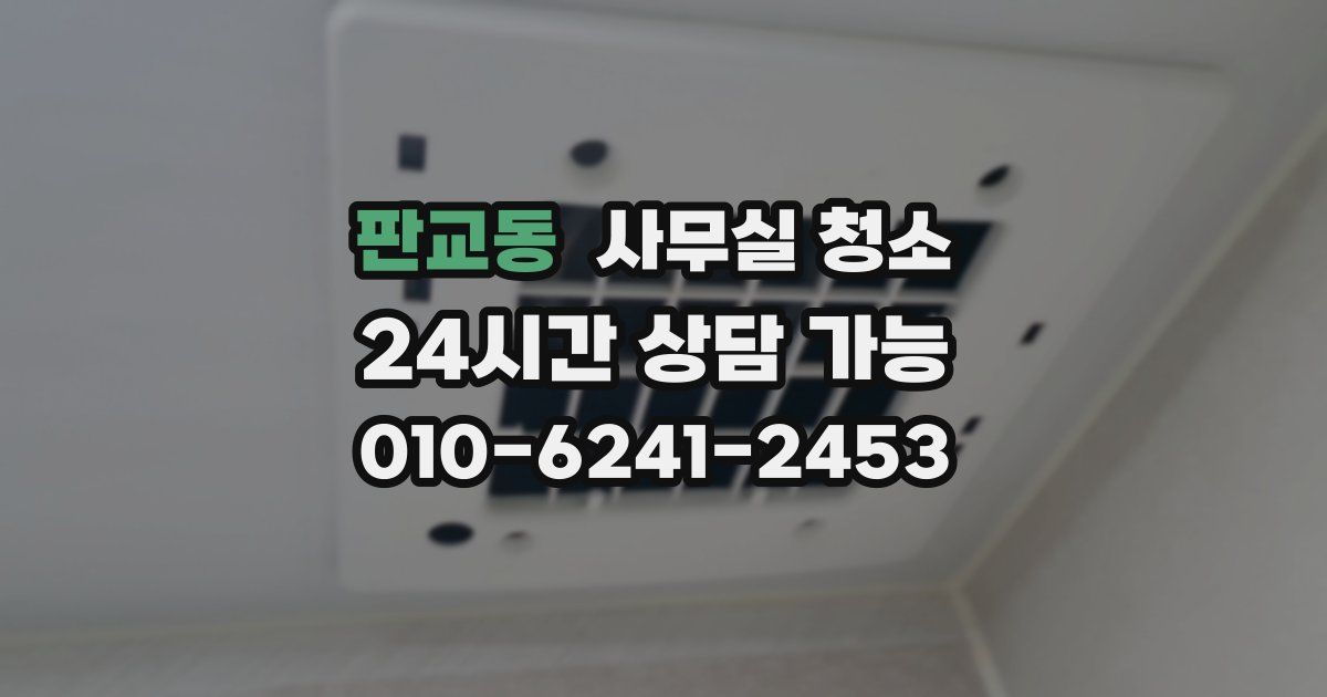 판교동 사무실 청소