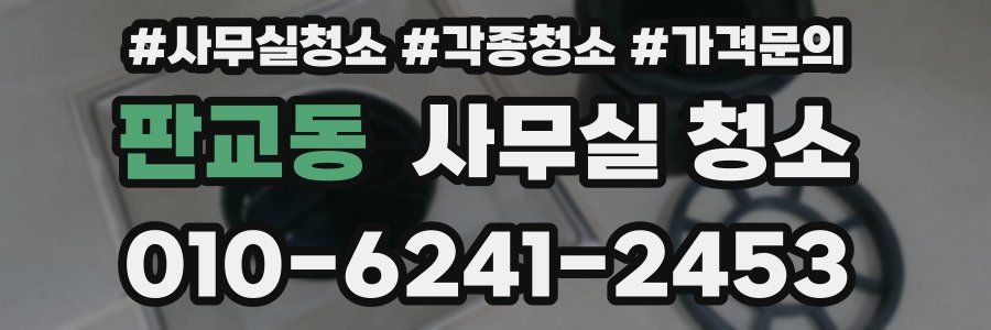 판교동 사무실 청소