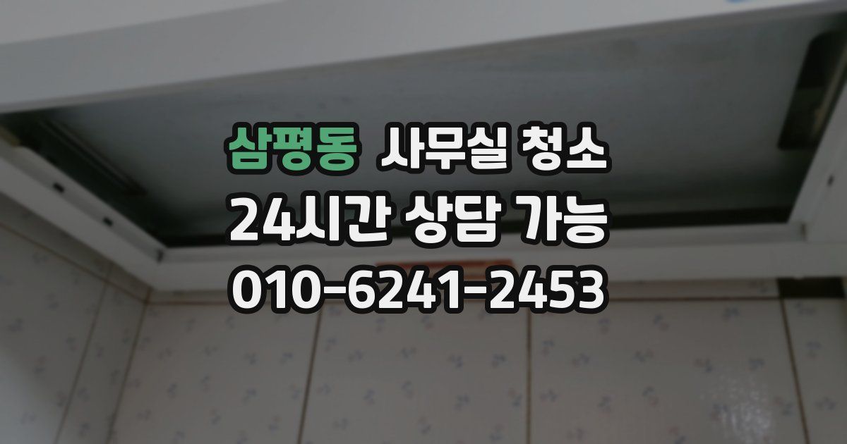 삼평동 사무실 청소