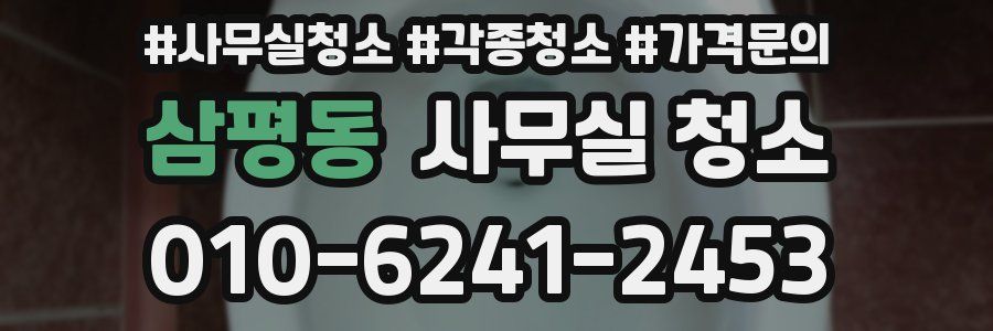 삼평동 사무실 청소