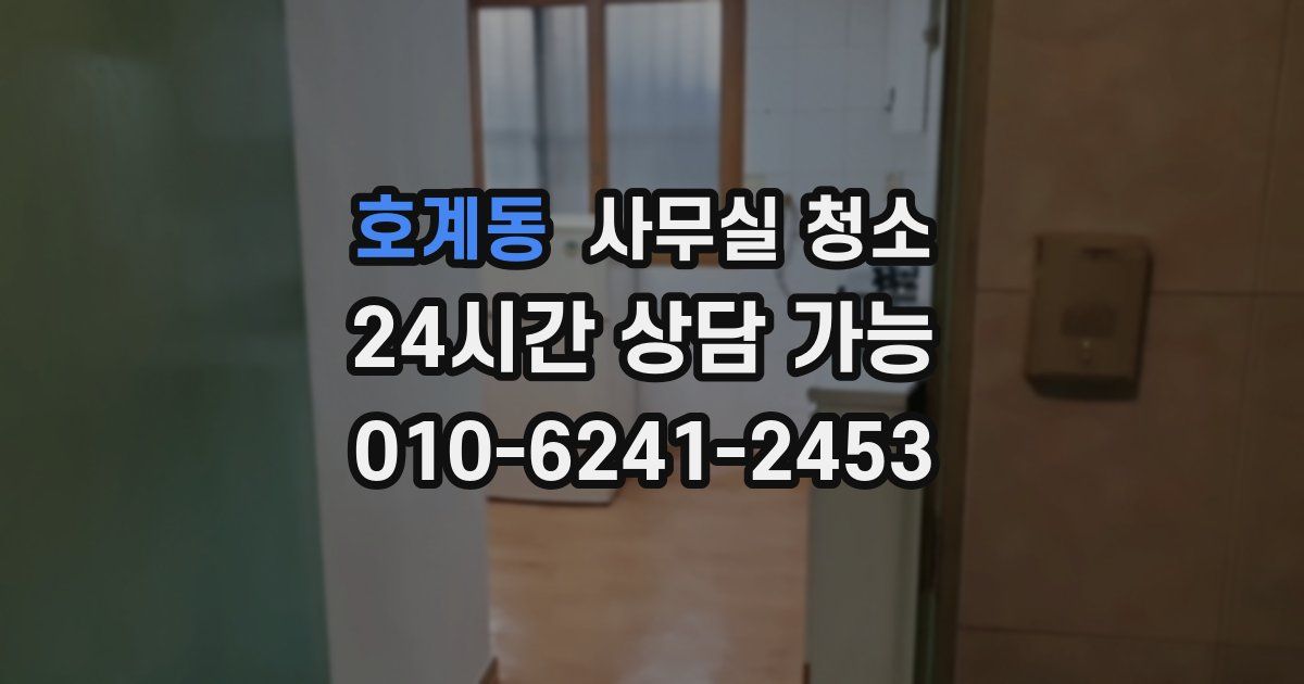 호계동 사무실 청소