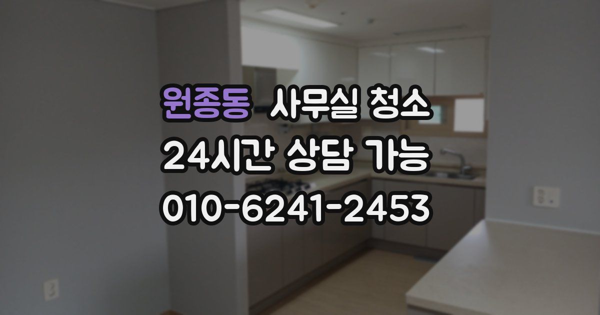 원종동 사무실 청소