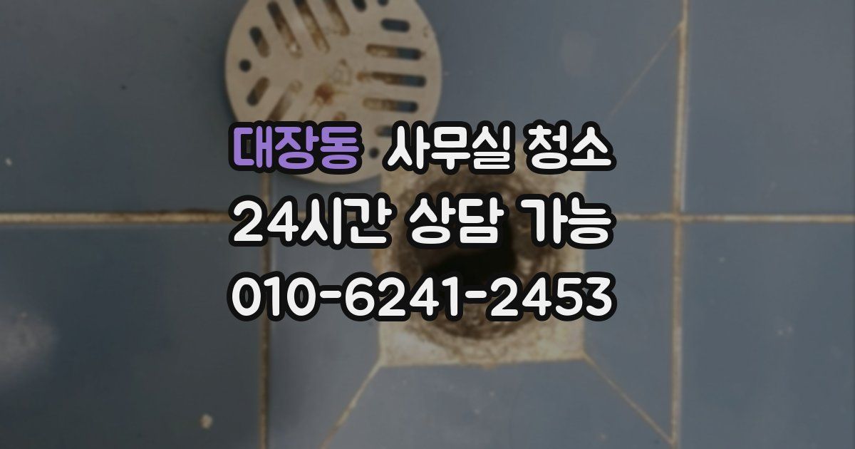 대장동 사무실 청소