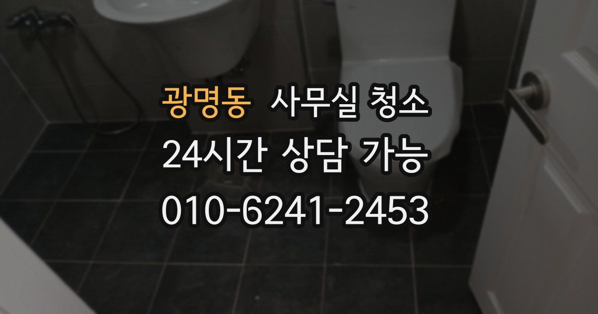광명동 사무실 청소