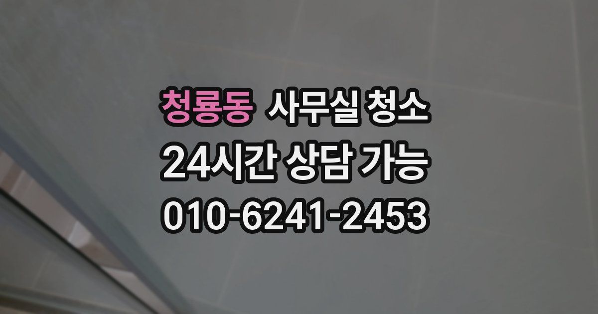 청룡동 사무실 청소