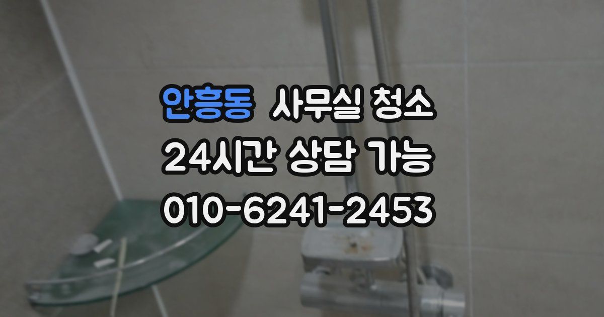 안흥동 사무실 청소