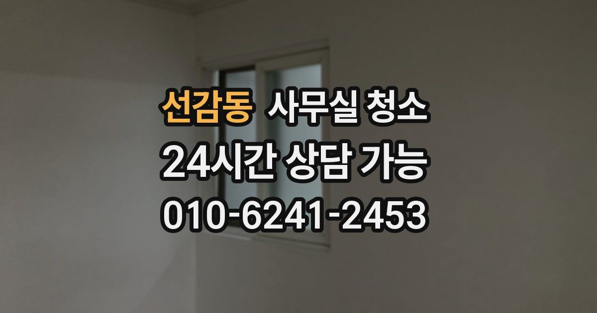 선감동 사무실 청소