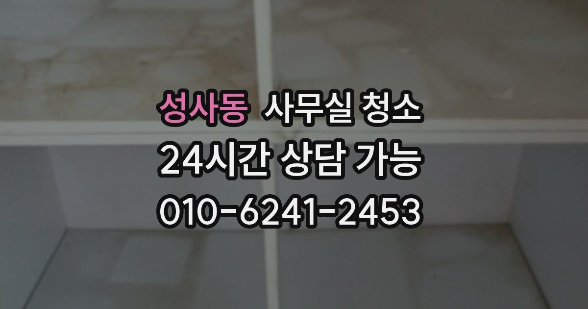 성사동 사무실 청소