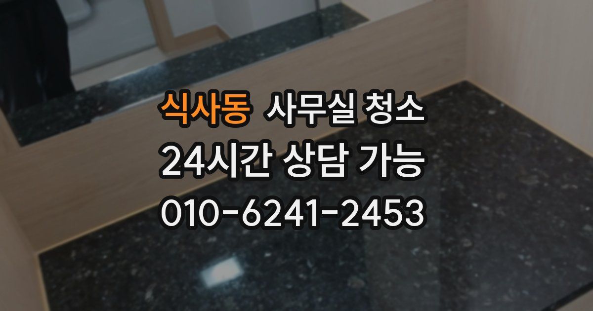 식사동 사무실 청소